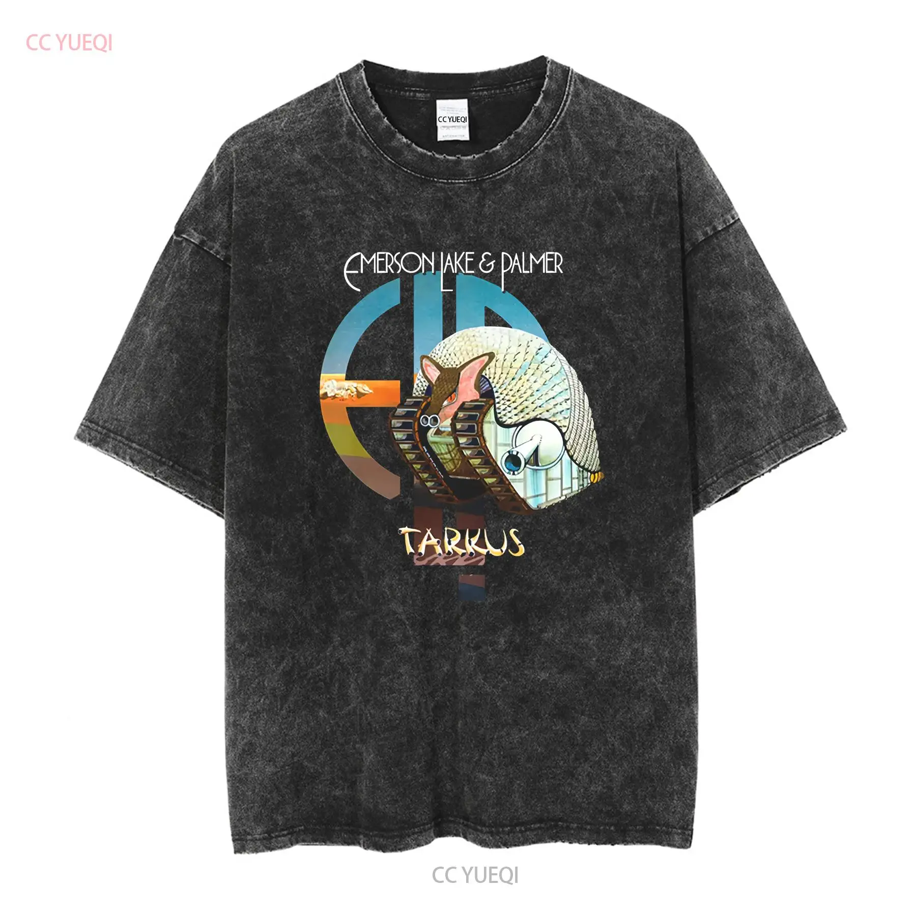 Tarkus ELP Emerson Lake and Pa - Mens Fashion Black Shirt 评论和价格