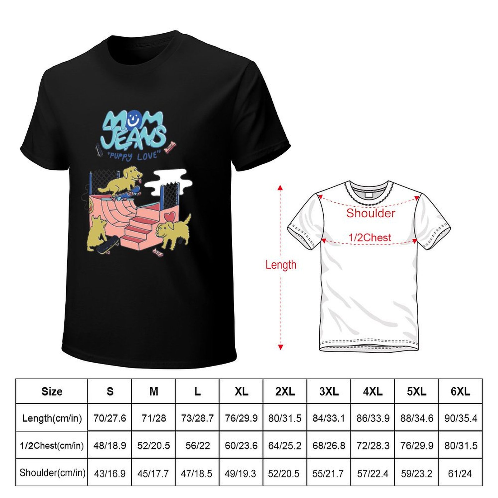 Mom Jeans band puppy love, dog - Jeans Shirt Fashion For Men 评论和价格