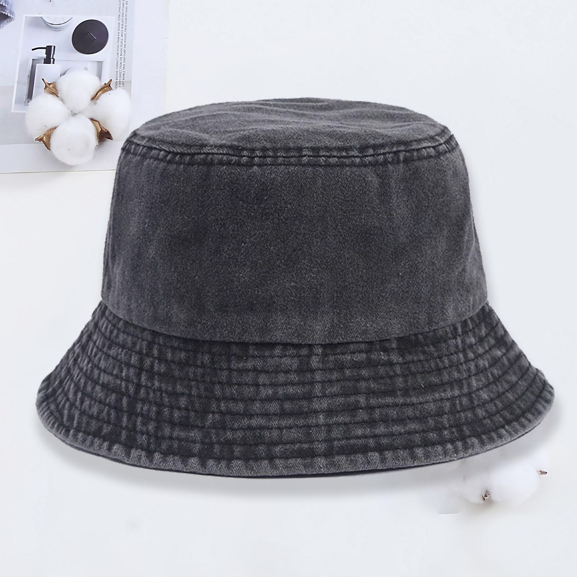Custom logo Denim Bucket Hat F - Mens Fashion Caps 评论和价格