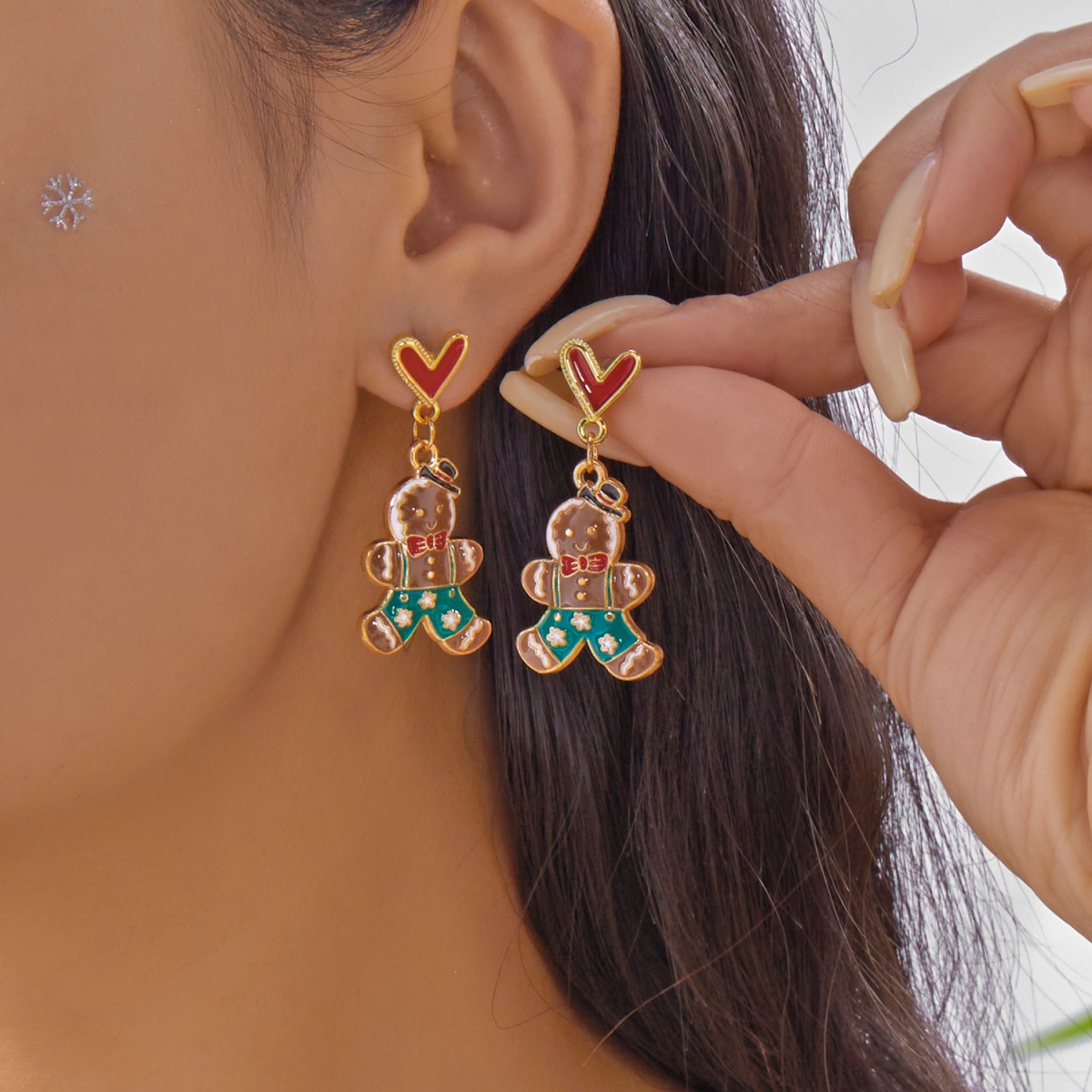 Christmas Enamel Earrings Red  - Mens Xmas Fashion 评论和价格