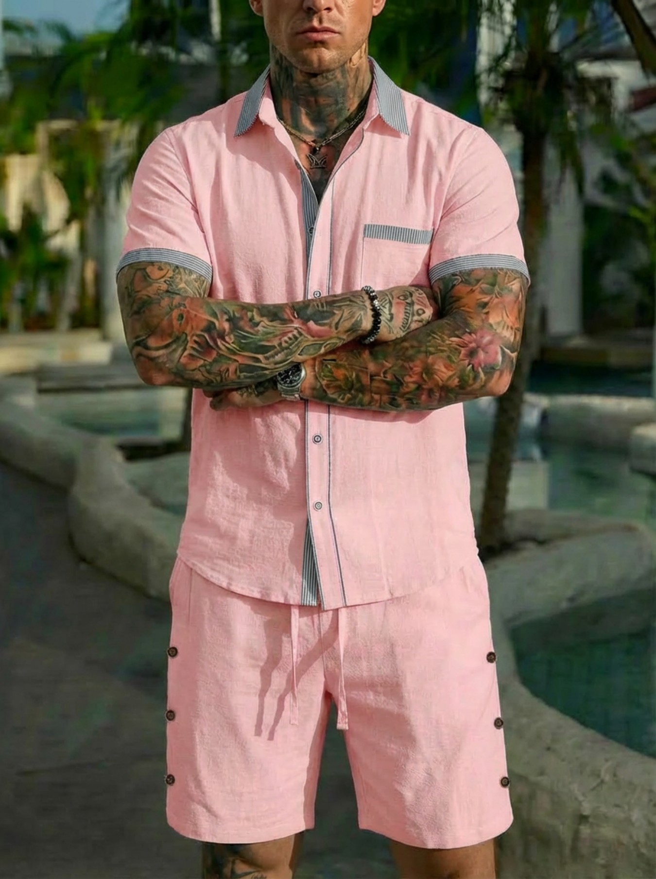 Men's Fashion Cuban Style Shir - Linen Shirt Summer 评论和价格