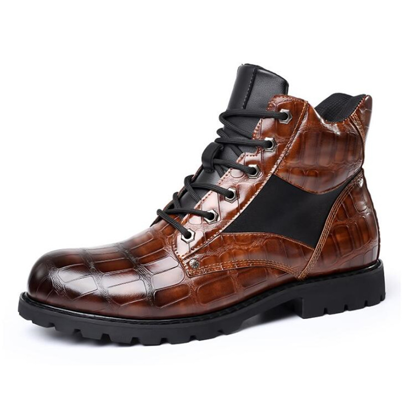 Luxury Brand Men Boots Grid Pa - Mens Fashion Zapatos 评论和价格