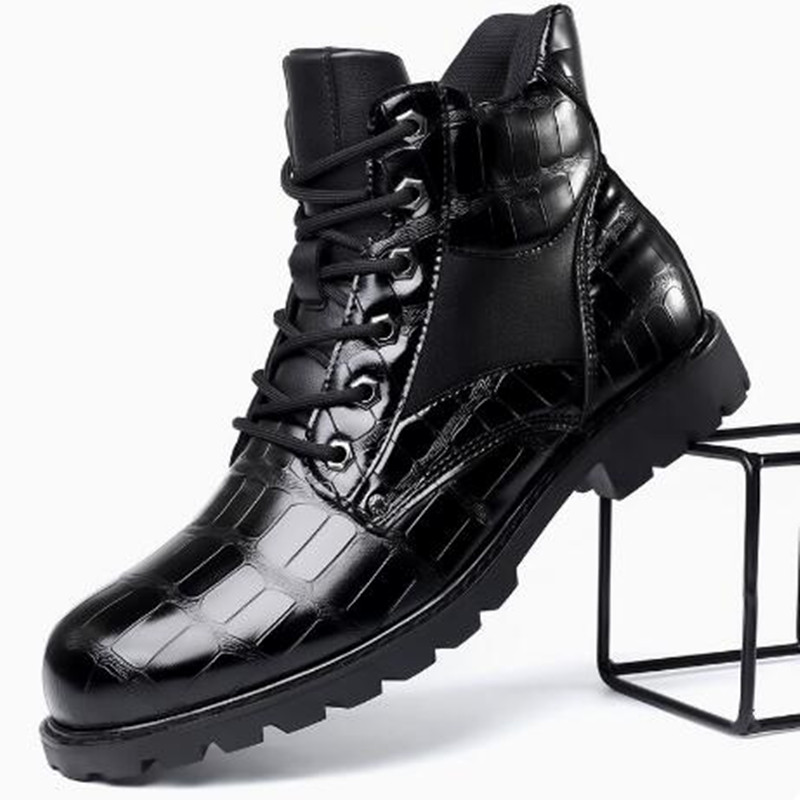 Luxury Brand Men Boots Grid Pa - Mens Fashion Zapatos 评论和价格