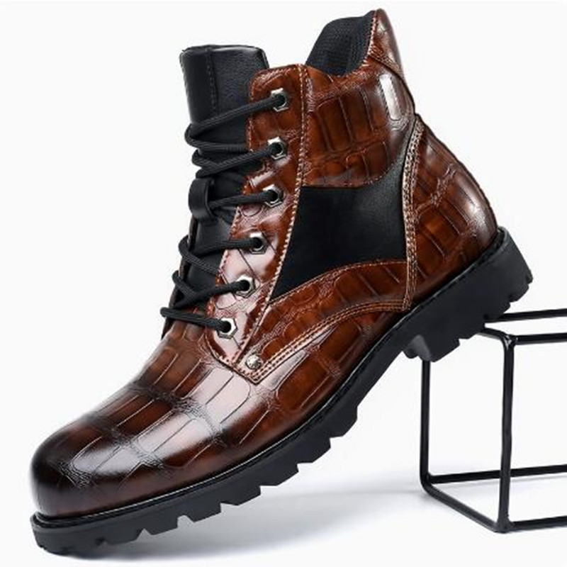 Luxury Brand Men Boots Grid Pa - Mens Fashion Zapatos 评论和价格