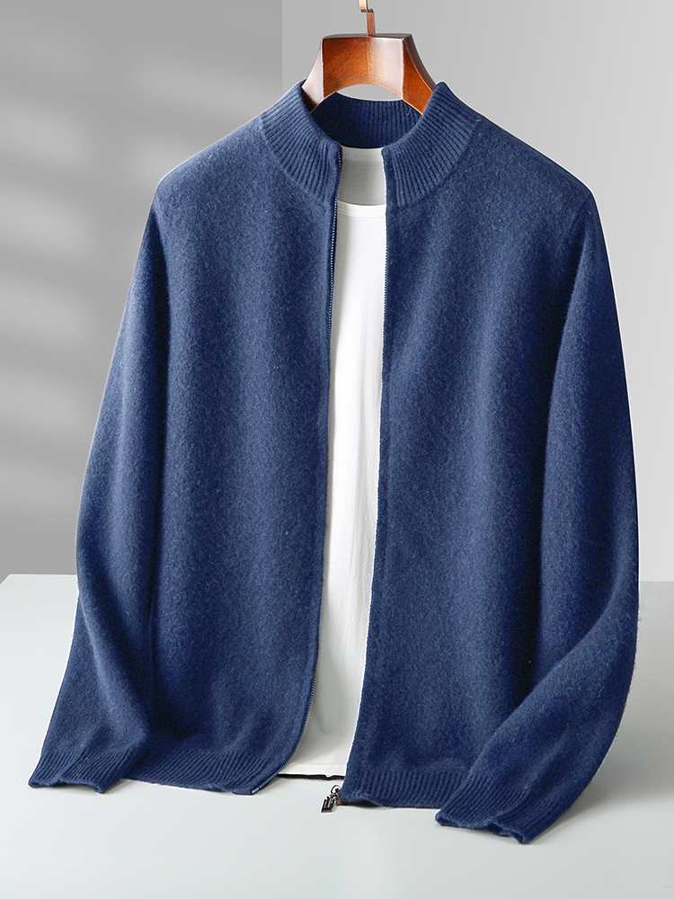 Autumn Winter Men's Woo Cardig - Men'S Fashion Zip Sweater 评论和价格