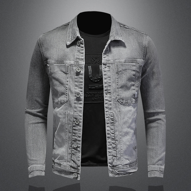 Fashion Denim Jacket Men Cotto - Mens Fashion Denim Jacket 评论和价格