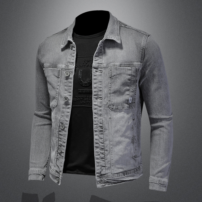 Fashion Denim Jacket Men Cotto - Mens Fashion Denim Jacket 评论和价格