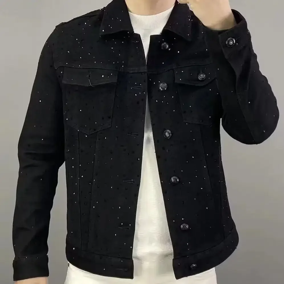 Jeans Coat for Men Button Casu - Mens Fashion Denim Jacket 评论和价格