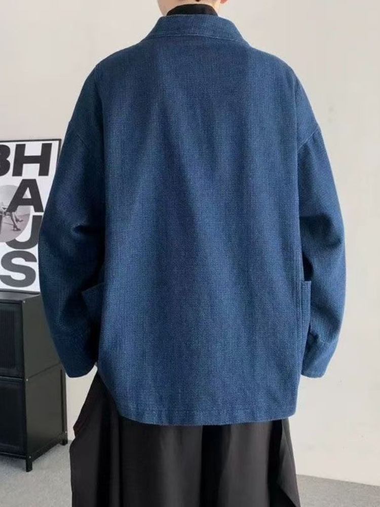 Vintage Japanese Style Denim C - Mens Fashion Denim Jacket 评论和价格