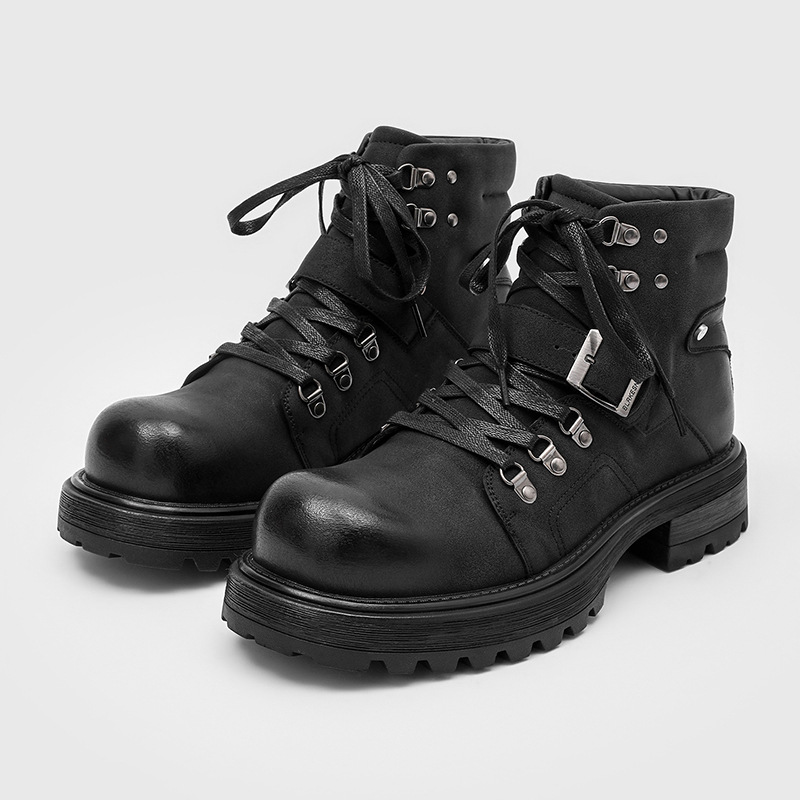 Brand Men Leather Boots Motorc - Men'S Fashion Brands 评论和价格