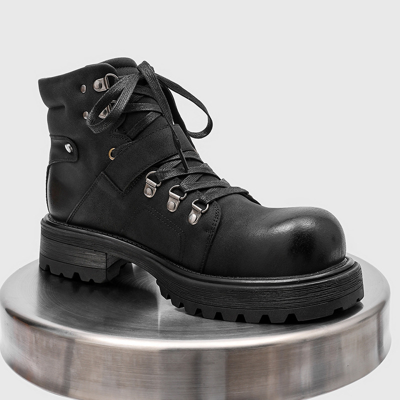 Brand Men Leather Boots Motorc - Men'S Fashion Brands 评论和价格