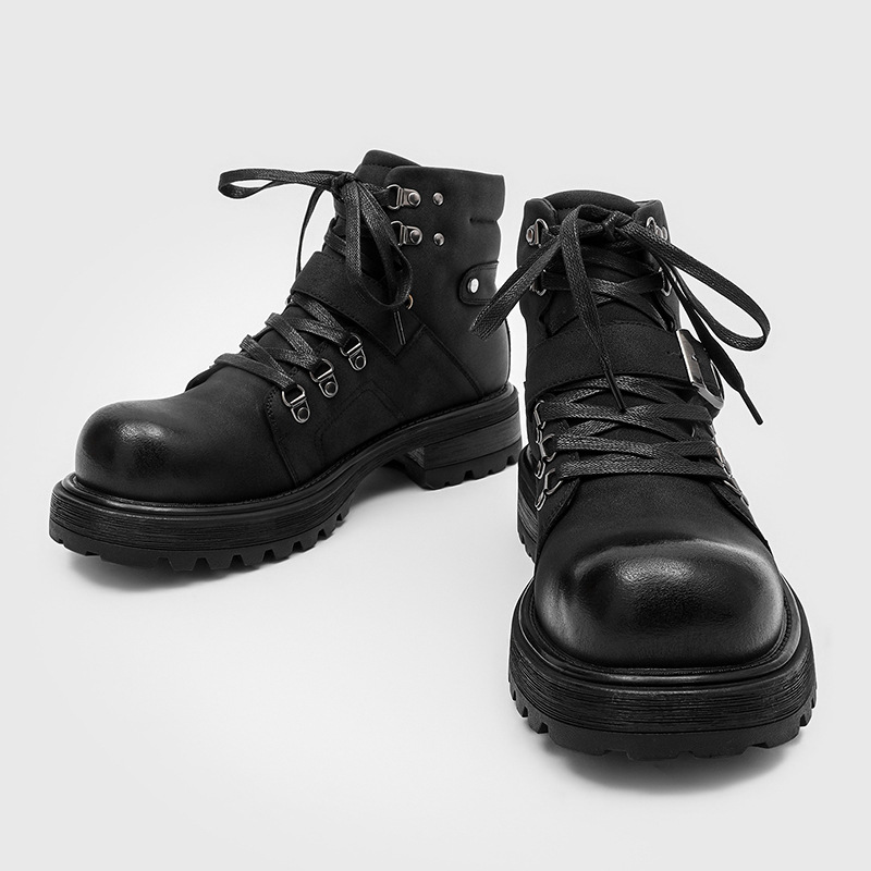 Brand Men Leather Boots Motorc - Men'S Fashion Brands 评论和价格