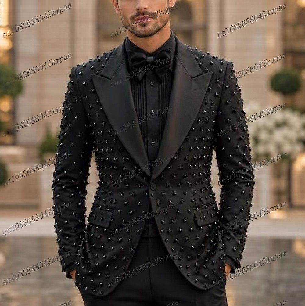 Fashion Pearl Black Men Suit P - Mens Fashion Blazer 评论和价格