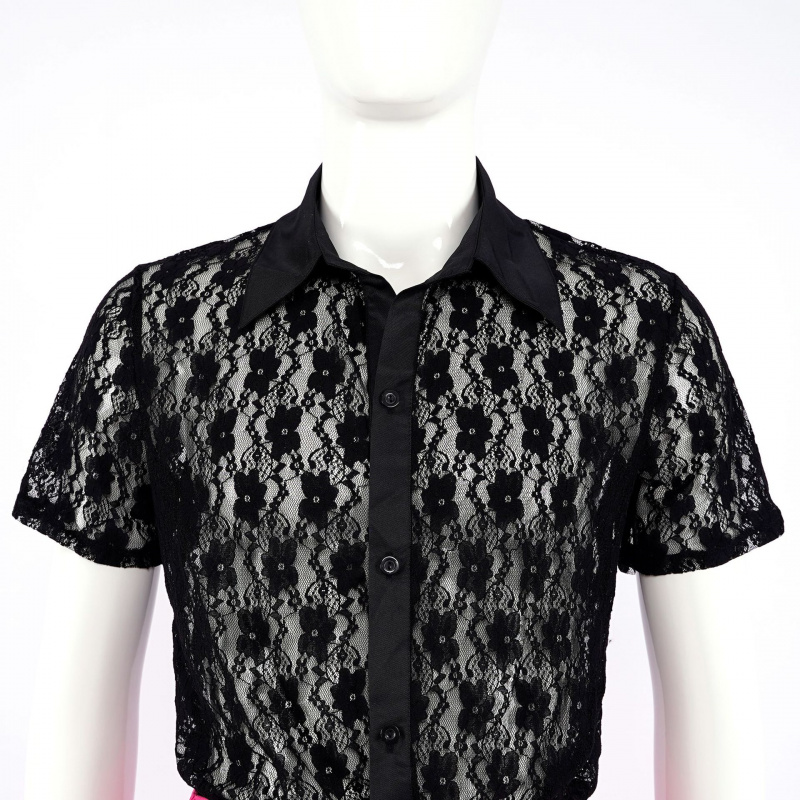 Movie Elvis Presley Costume Pi - Mens Fashion Black Shirt 评论和价格