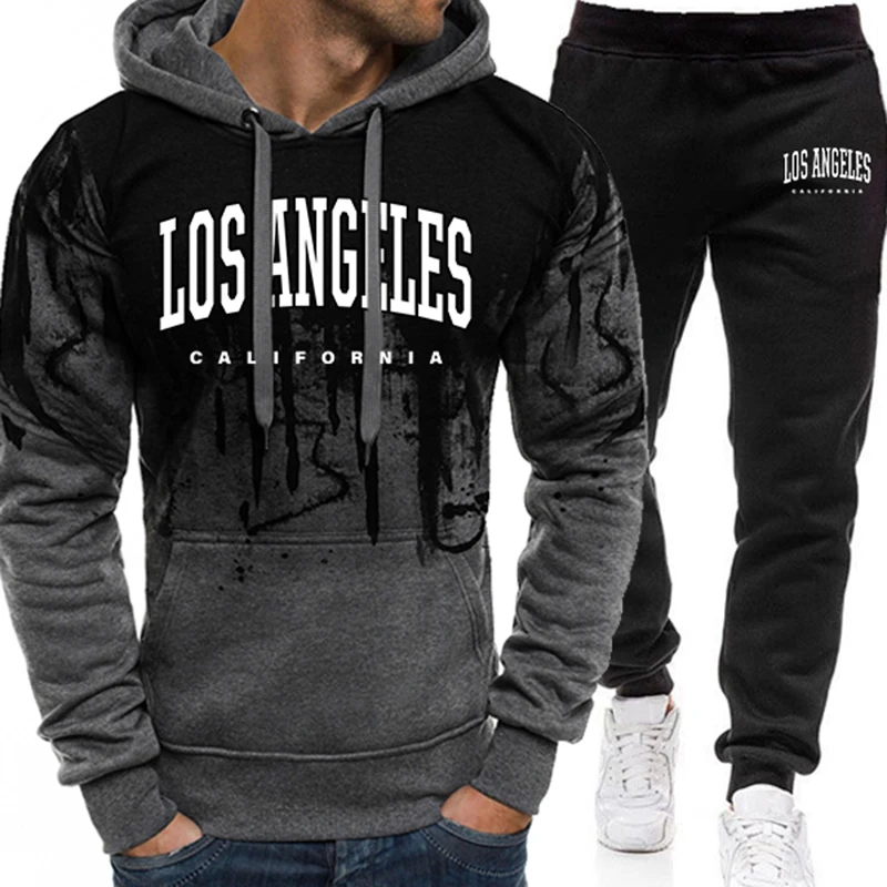Fashion Men's Tracksuit Print  - Men'S Fashion Clothing 评论和价格