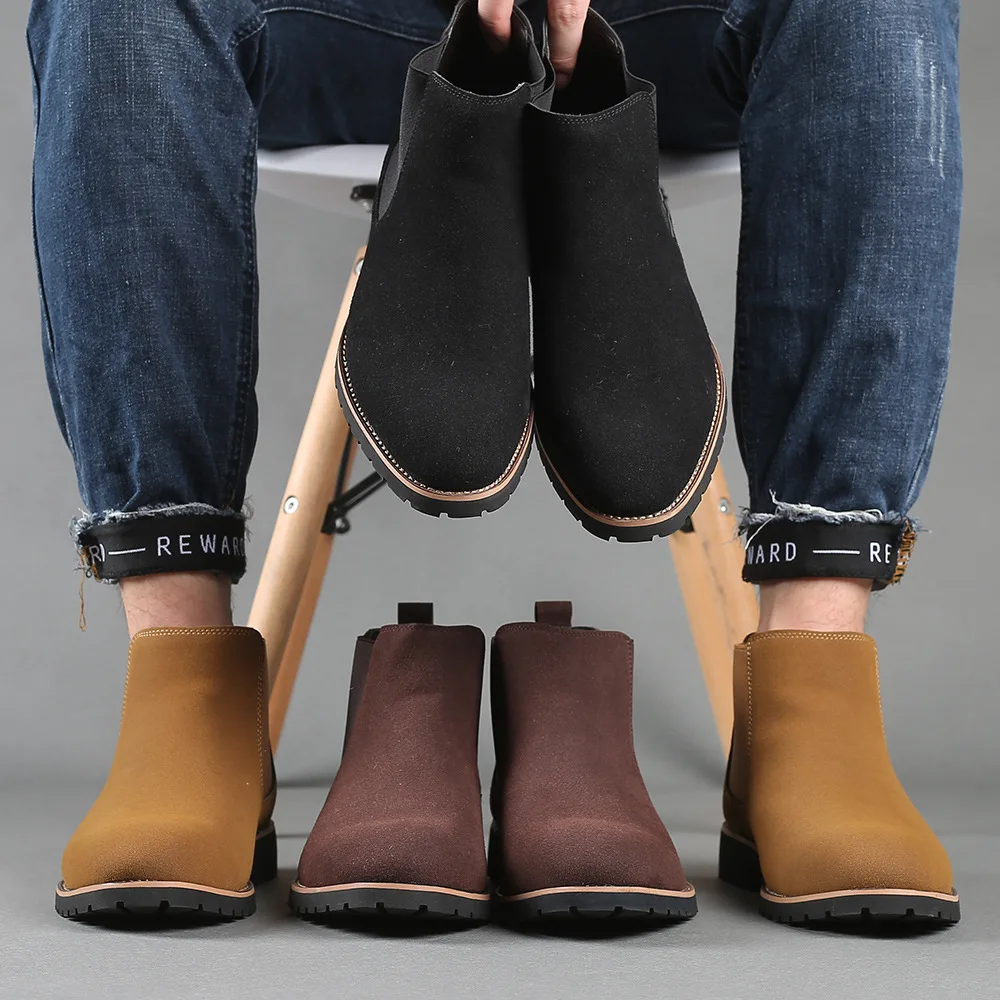 Men Ankle Boots British Style  - Mens Fashion Winter 2025 评论和价格