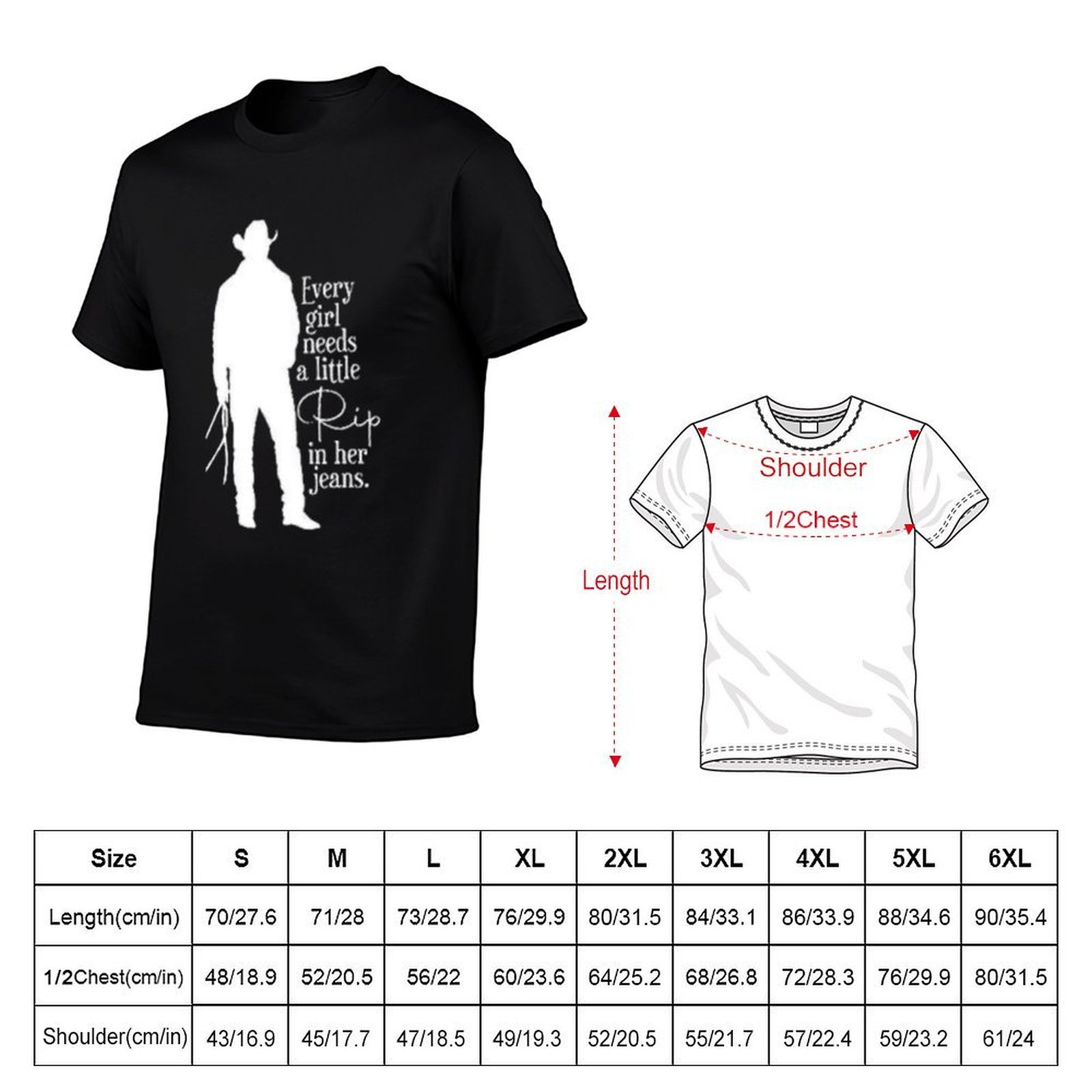 Every Girl Needs A Little Rip  - Jeans Shirt Fashion For Men 评论和价格