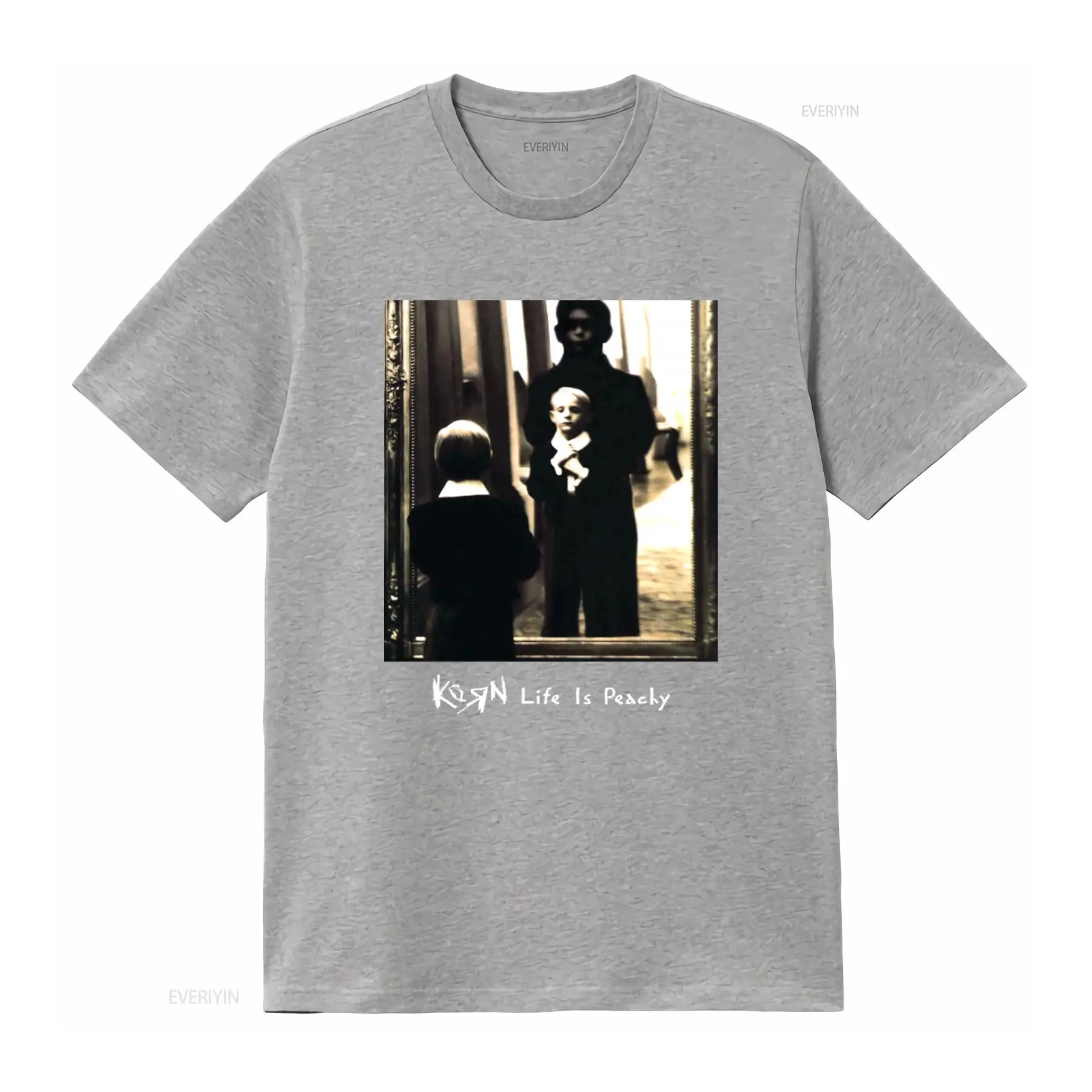 Korn Life Is Peachy Retro Prin - Mens Fashion Black Shirt 评论和价格