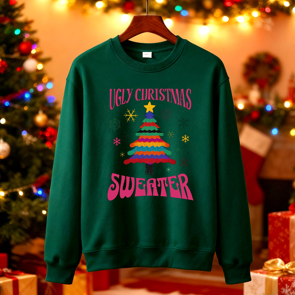 Ugly Christmas Sweater Tree Sw - Mens Xmas Fashion 评论和价格