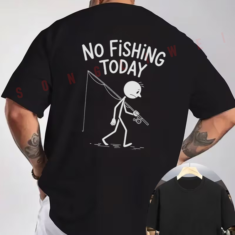 No Fishing Today Stickman prin - Men'S Fashion Today 评论和价格
