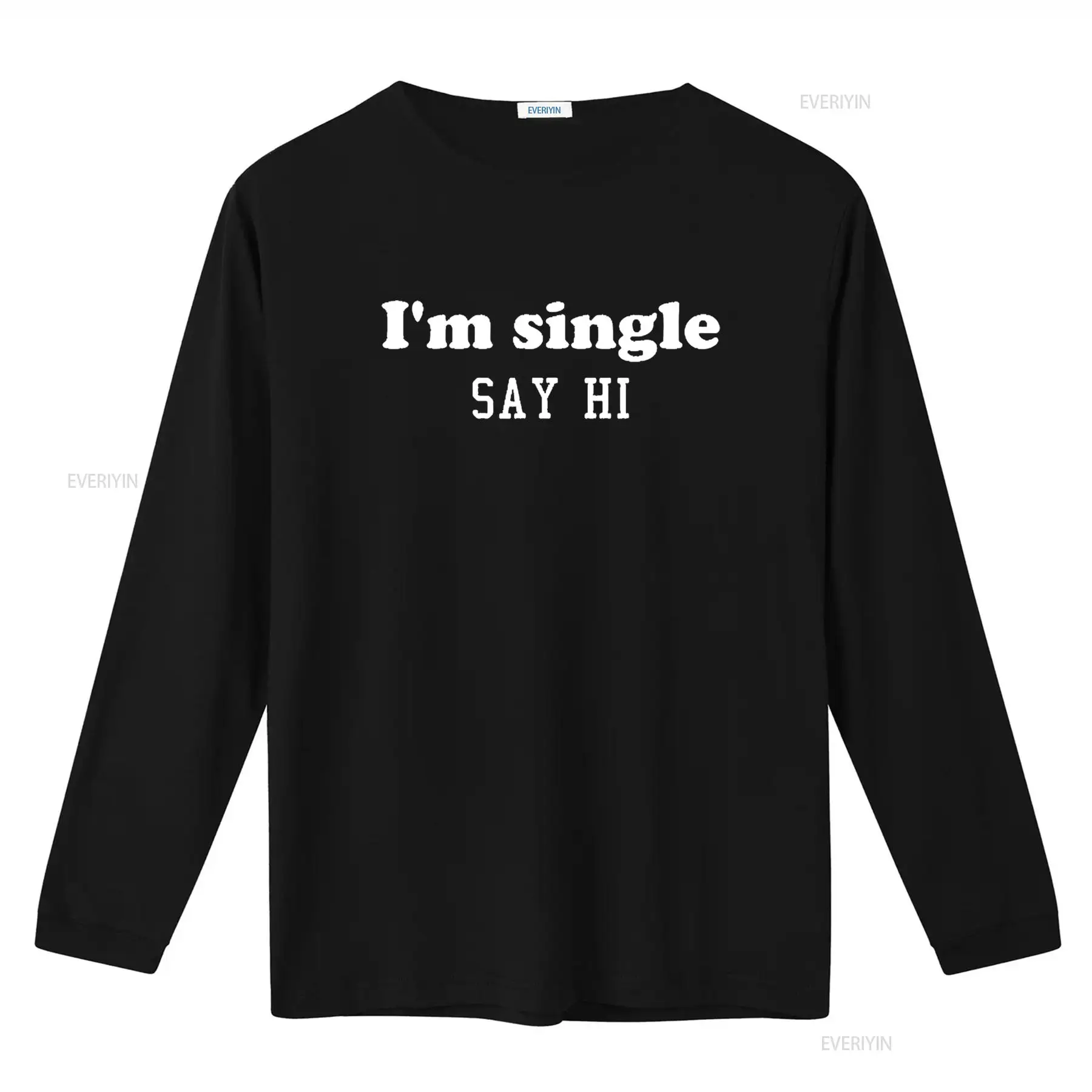 Mens Funny I m Single Say Hi A - Mens Fashion Black Shirt 评论和价格