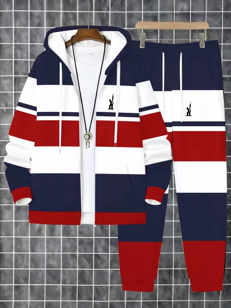 Men Zip Up Hoodie Tracksuit Se - Men'S Fashion Zipper Jacket 评论和价格