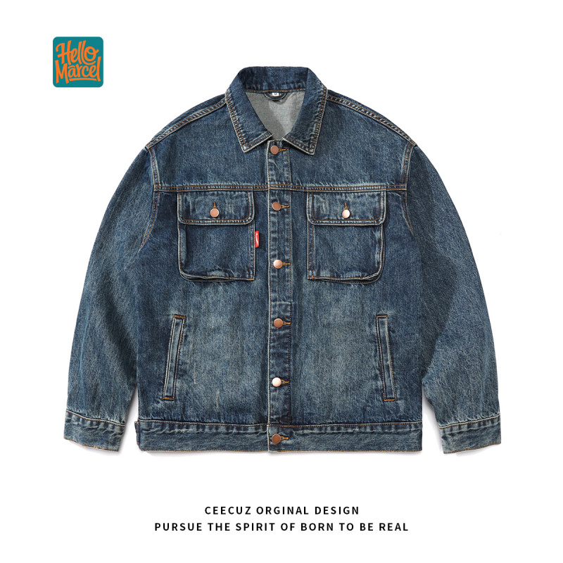 HELLOMARCEL EU US Size Luxury  - Mens Fashion Denim Jacket 评论和价格