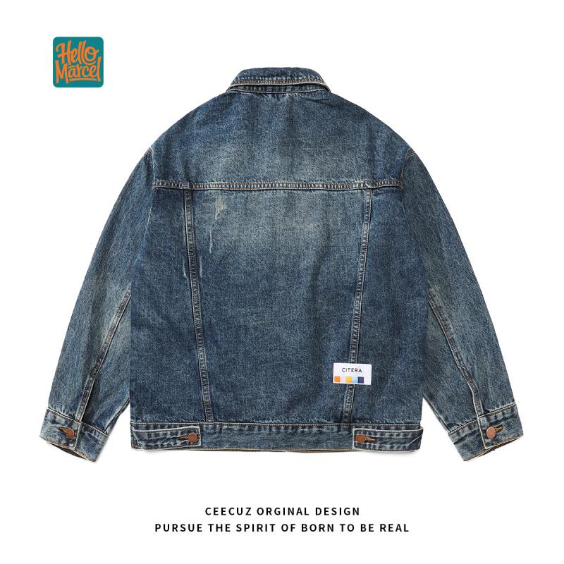 HELLOMARCEL EU US Size Luxury  - Mens Fashion Denim Jacket 评论和价格