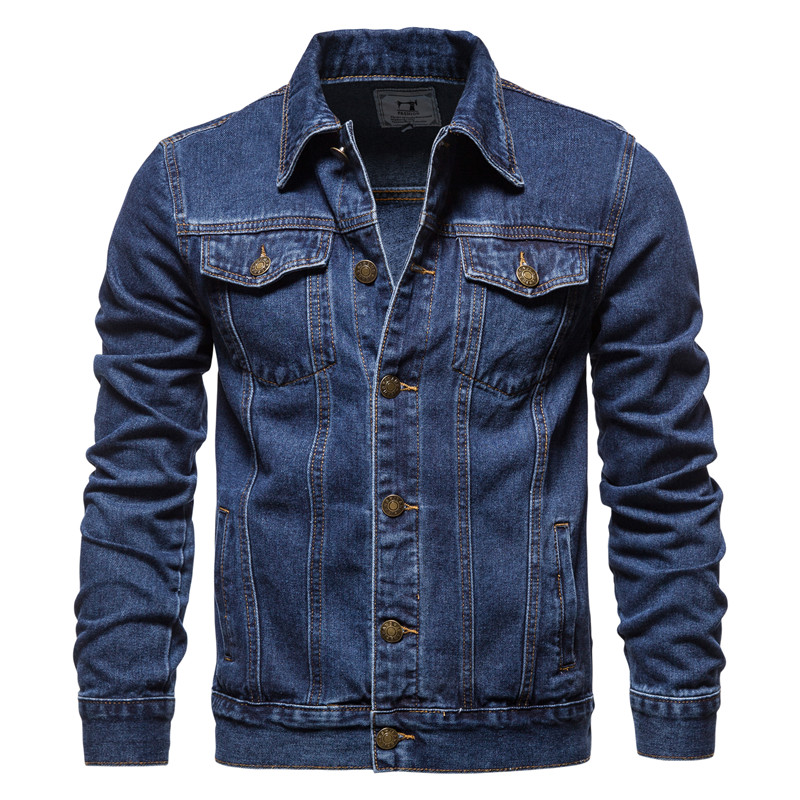 2025 Autumn Men Solid Denim Ja - Mens Fashion Denim Jacket 评论和价格