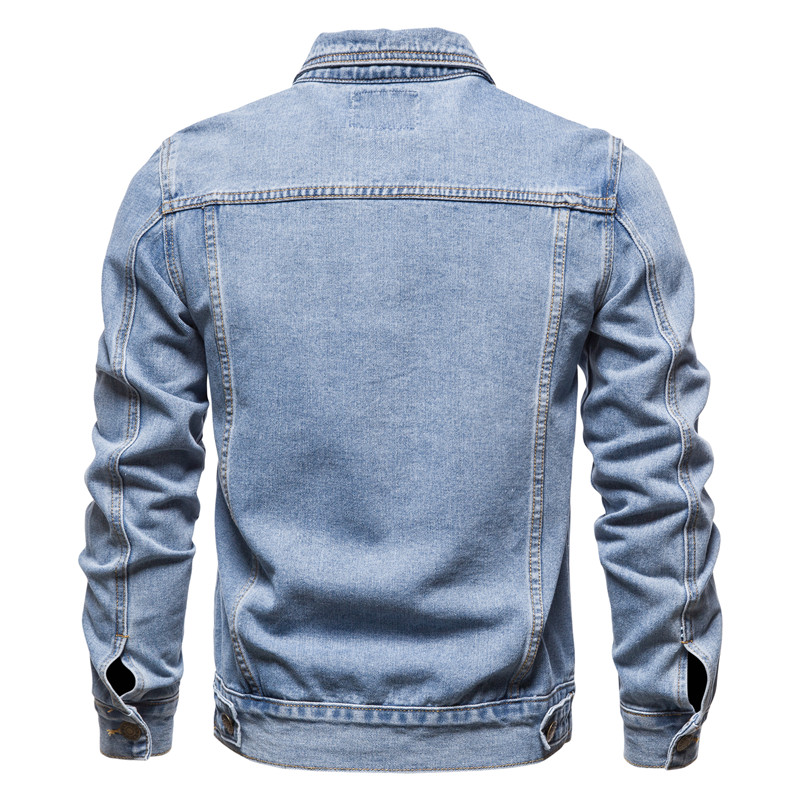 2025 Autumn Men Solid Denim Ja - Mens Fashion Denim Jacket 评论和价格