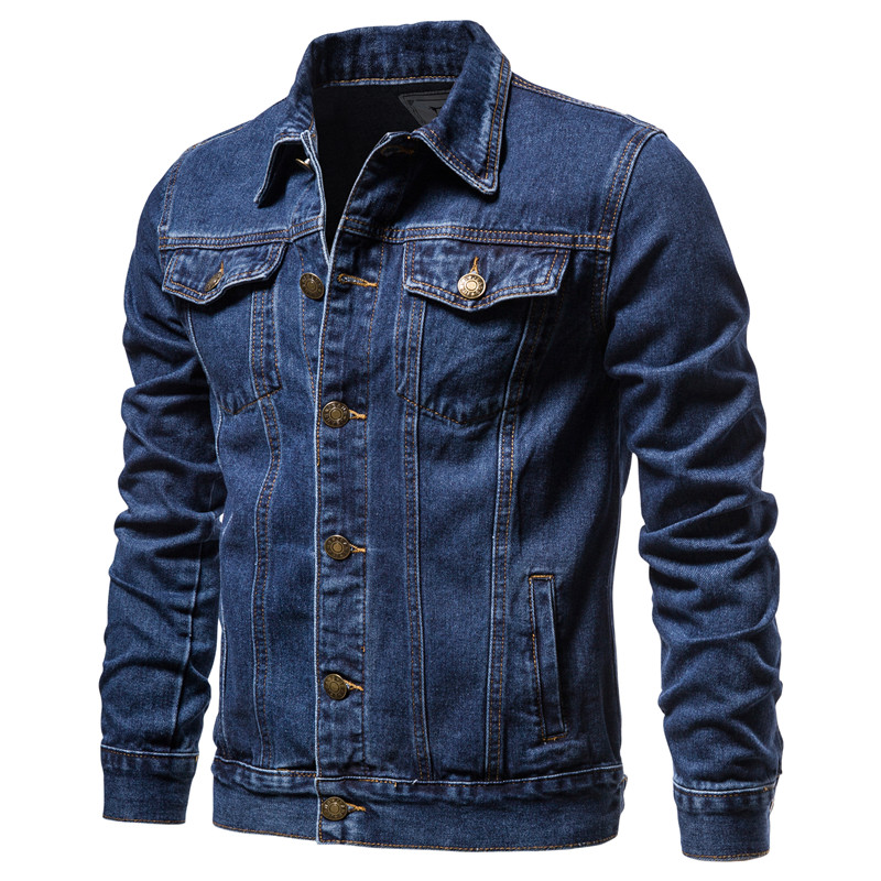 2025 Autumn Men Solid Denim Ja - Mens Fashion Denim Jacket 评论和价格