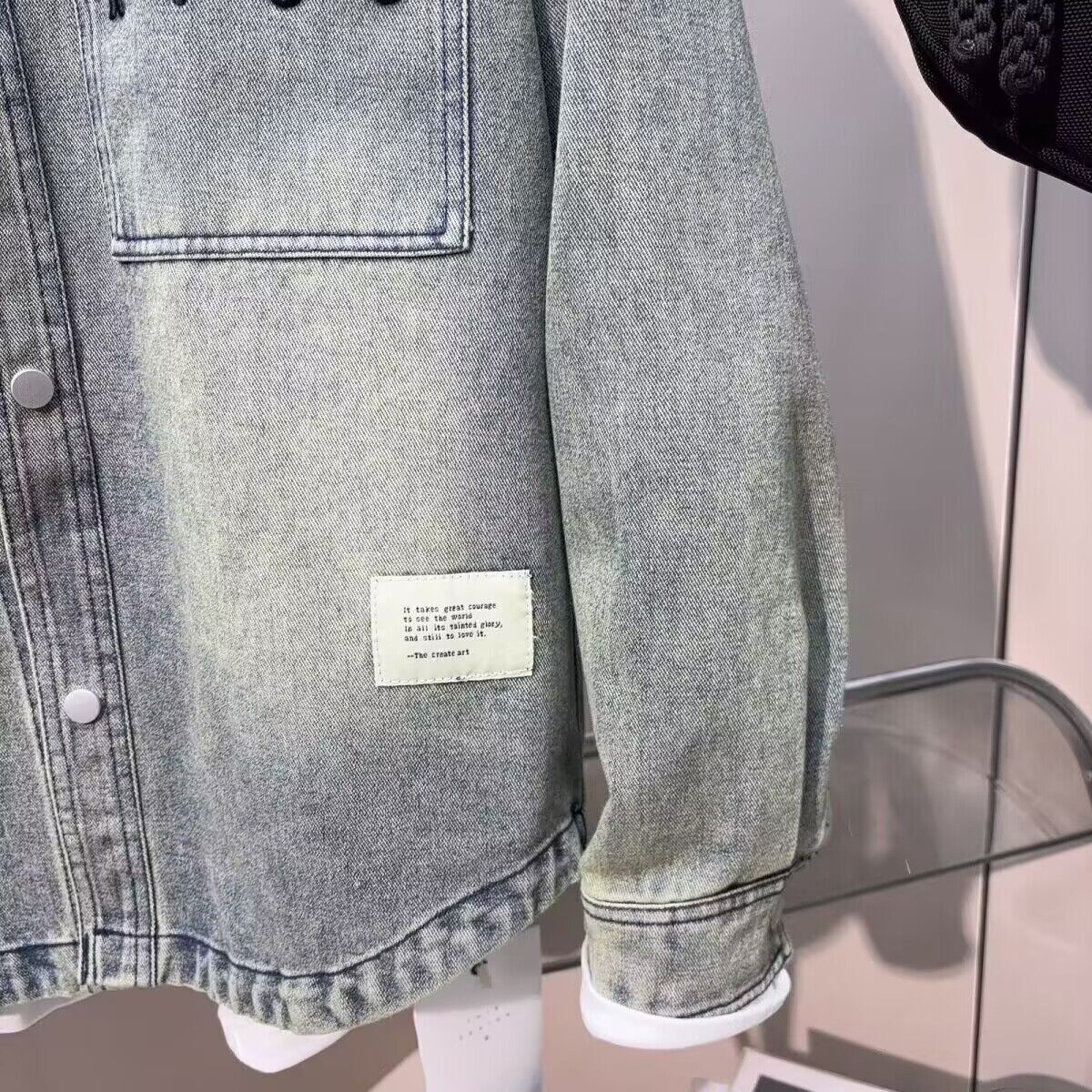 Vintage Clean fit Spring Autum - Jeans Shirt Fashion For Men 评论和价格