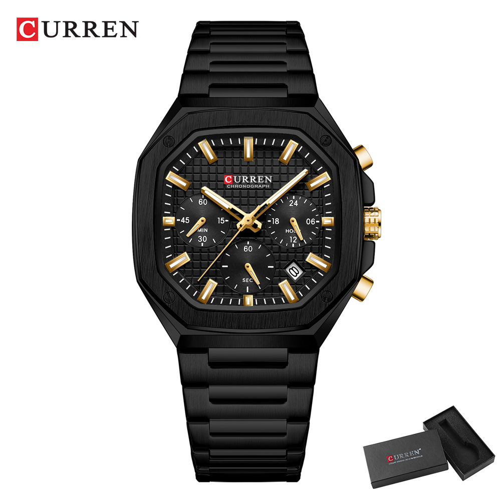 CURREN Luxury Square Chrono Wa - Fashion Mens Watches 评论和价格