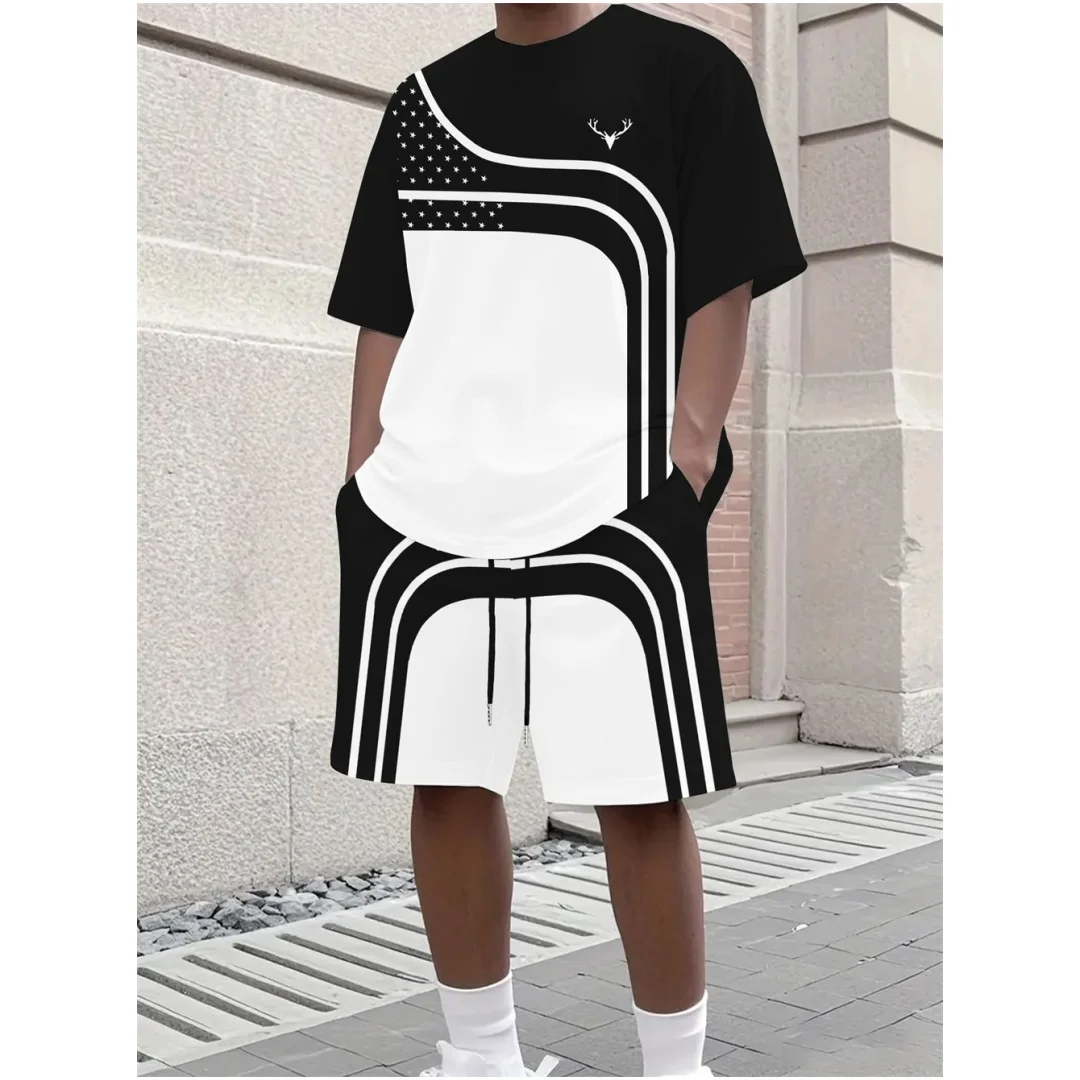 Fashion Summer Men's Stripe Pr - Men'S Fashion Clothing 评论和价格