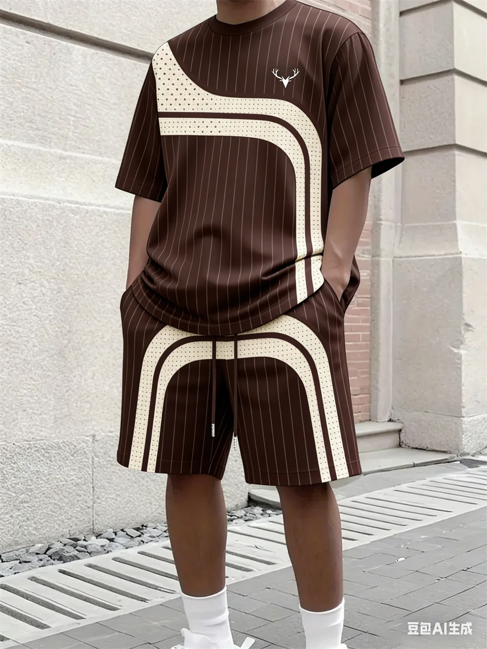 Fashion Summer Men's Stripe Pr - Men'S Fashion Clothing 评论和价格