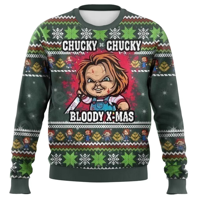 Fashion Chucky Graphic Ugly Ch - Mens Xmas Fashion 评论和价格