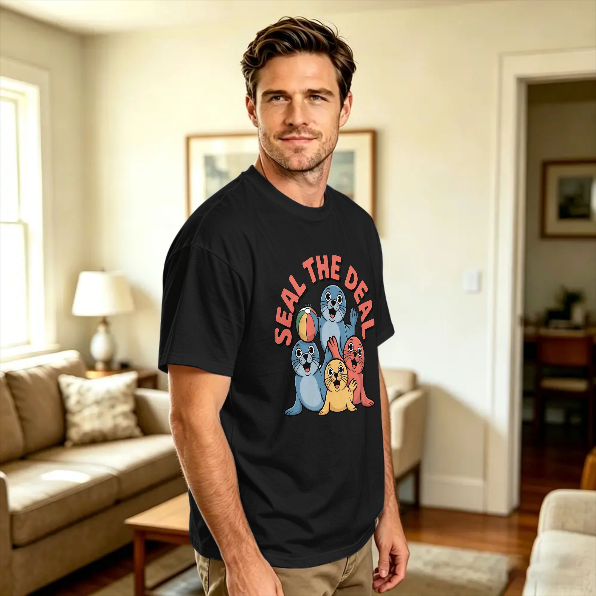 Vintage T Shirt Beach Seal the - Men'S Fashion Deals 评论和价格