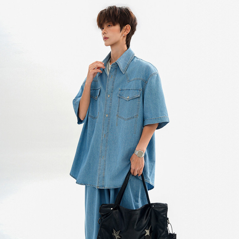 WTHT Fashion Men's Patchwork P - Jeans Shirt Fashion For Men 评论和价格