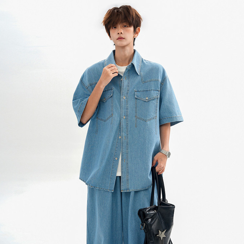 WTHT Fashion Men's Patchwork P - Jeans Shirt Fashion For Men 评论和价格